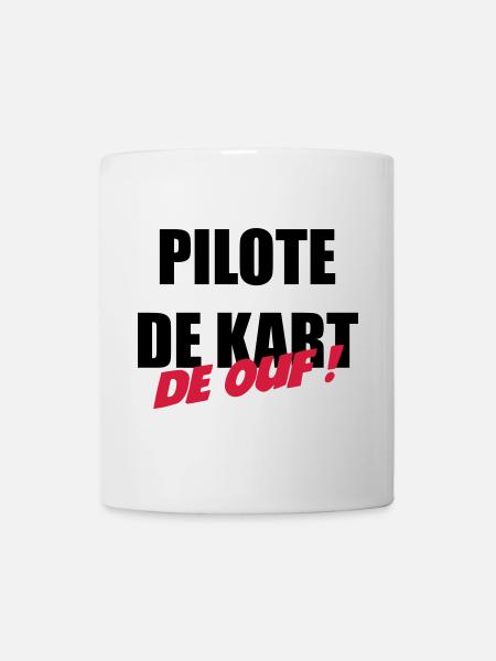 Karting / Kart / Pilote / Voiture - Mug blanc - blanc