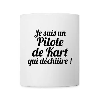 Go-Kart / Karting / Kart / Fahrer - Tasse - Weiß - Vorne