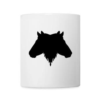 Double head black - Mug - white - Front