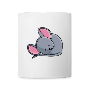 Schlafendes Mäuschen - Tasse - Weiß - Vorne