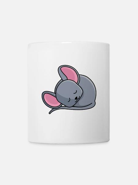 Schlafendes Mäuschen - Tasse - Weiß