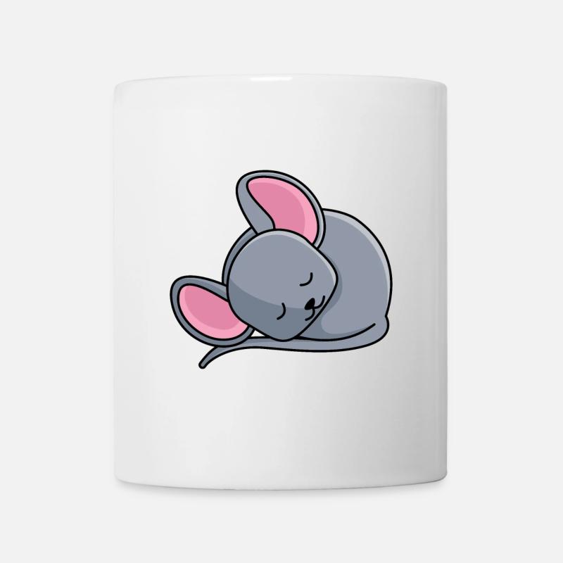 Schlafendes Mäuschen - Tasse - Weiß