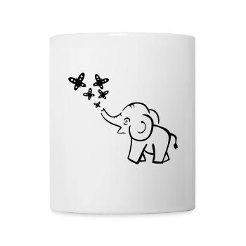 elefant lustig - Tasse - Weiß - Vorne