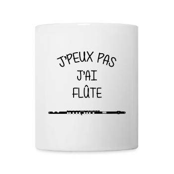 Flûte / Flute / Musique / Musicien / Flutiste - Mug blanc - blanc - Devant
