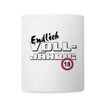 18. Geburtstag ,Volljährig ,Endlich Volljährig(25) - Tasse - Weiß - Vorne