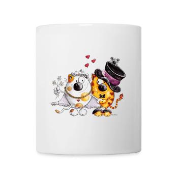 Wedding with heart - Mug - white - Front