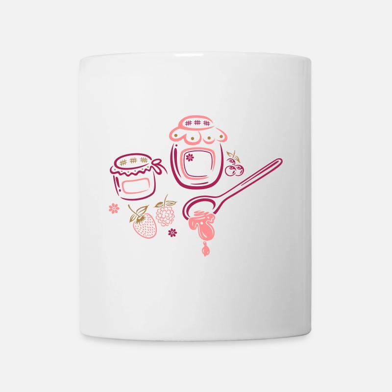 Marmelade und Früchte, jam - Mug blanc - blanc