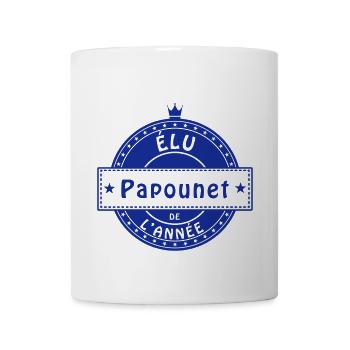 élu papounet fête des pères papa - Mug blanc - blanc - Devant