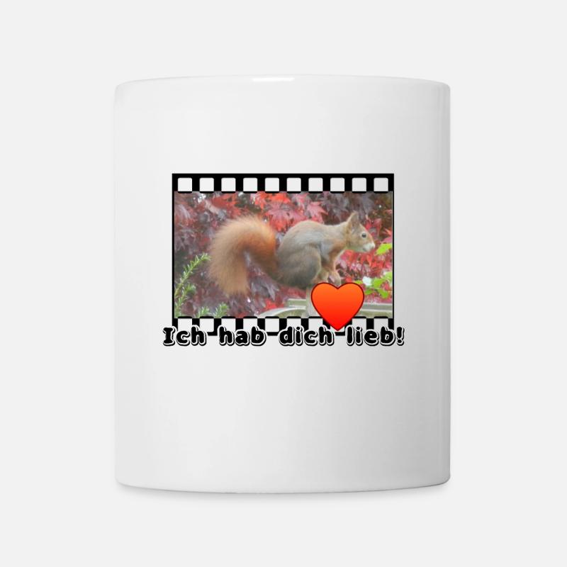 Liebe Paar Eichhoernchen Tier Spruch - Tasse - Weiß