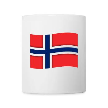 Norwegische Flagge - Tasse - Weiß - Vorne