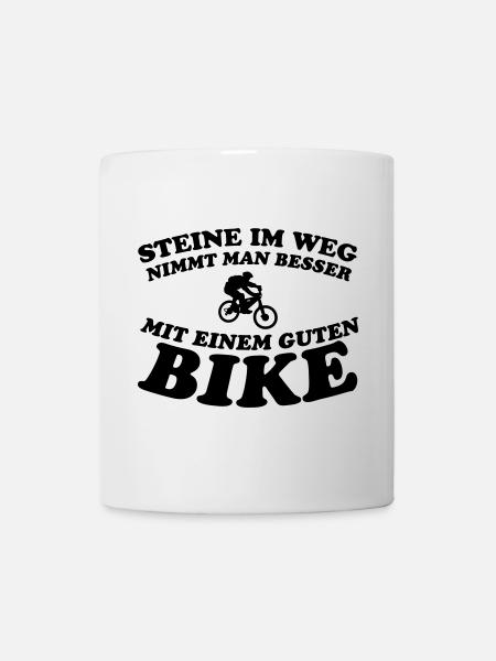 Steine Bike - Tasse - Weiß