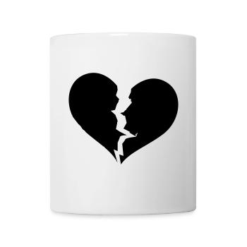 Gebrochenes Herz, broken heart - Tasse - Weiß - Vorne