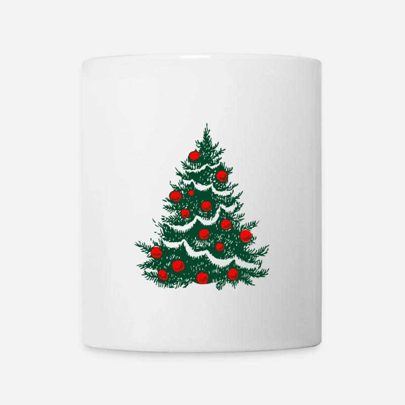 Weihnachtsbaum - Tasse - Weiß