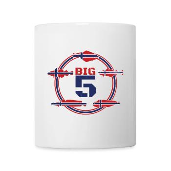 Norwegian Big 5 I Angeln Geschenk Dorsch Heilbutt - Tasse - Weiß - Vorne