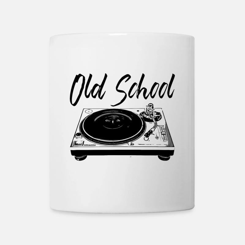 Old School - Platines vinyles - Mug blanc - blanc