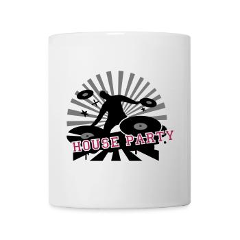 faire de la musique house cool DJ à la fête - Mug blanc - blanc - Devant