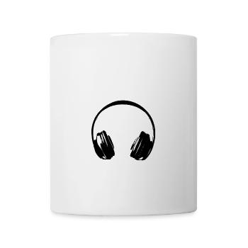 headphones headphones music music style - Mug - white - Front