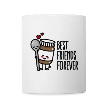 Best friends forever chocolate spread / spoon BFF - Mug blanc - blanc - Devant