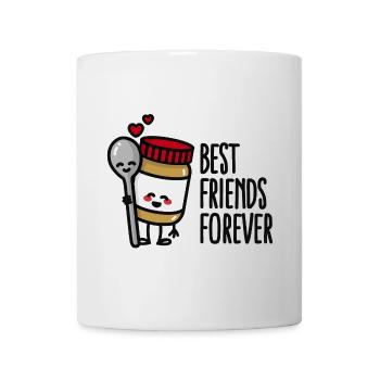 Best friends forever peanut butter / spoon BFF - Mug blanc - blanc - Devant