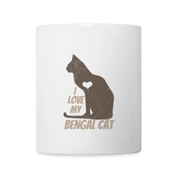 I love my Bengal Cat chat idée cadeau - Mug blanc - blanc - Devant