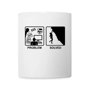 Climbing solves problems - Mug - white - Front