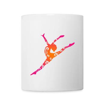 Maori gymnastics girl jump tribal tattoo gift - Mug - white - Front