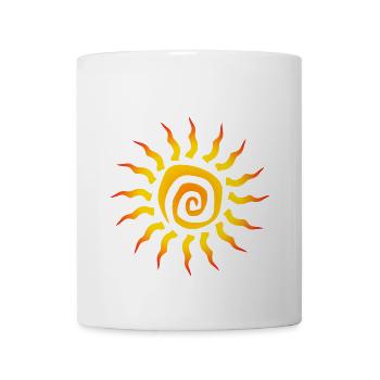 Symbol spiral sun gift idea - Mug - white - Front
