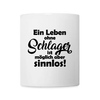 Schlager Musik Fan Party deutsche Musik - Tasse - Weiß - Vorne