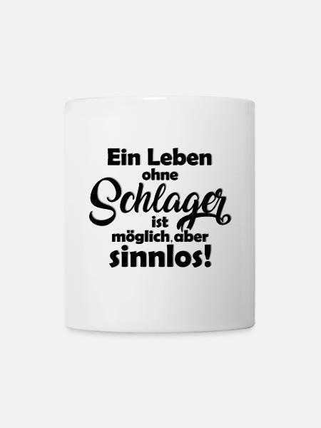Schlager Musik Fan Party deutsche Musik - Tasse - Weiß