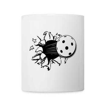 Floorball , Unihockey , Hockey , Loch  - Tasse - Weiß - Vorne