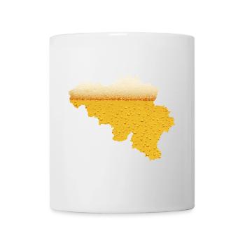 Bier land België voetbal WK EK Rode pintje Duivels - Mug - white - Front