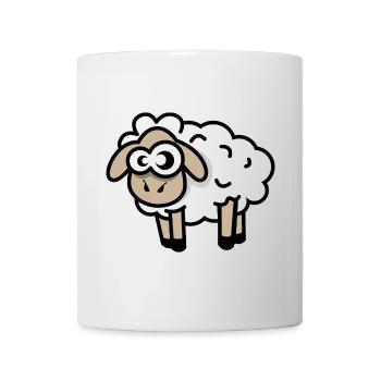Schaf comic lustig cool cartoon Schafe Symbol - Tasse - Weiß - Vorne