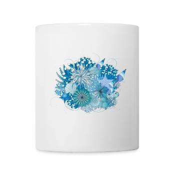 Coral reef with mussels, sea anemones and corals - Mug - white - Front