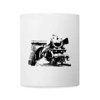 Locomotive à vapeur - Mug blanc - blanc - Devant