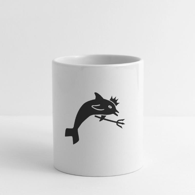 ★ design colors changeable ★ dolphin, crown, trident Mug