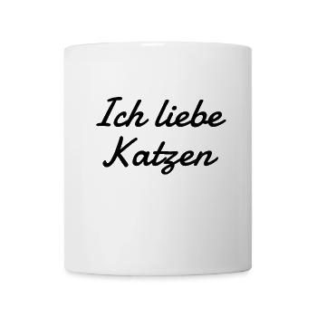 katze - Ich liebe Katzen - Tasse - Weiß - Vorne