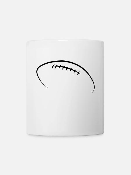 Football américain - silhouette - Mug blanc - blanc