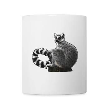 tenues extraordinaires d’animaux, lémurien catta annelé, primate - Mug blanc - blanc - Devant