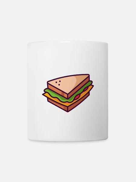 sandwich - Tasse - Weiß