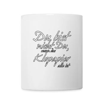Klopapier lustig Spruch Virus Statement - Tasse - Weiß - Vorne