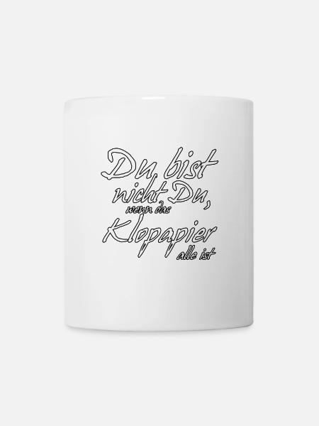 Klopapier lustig Spruch Virus Statement - Tasse - Weiß