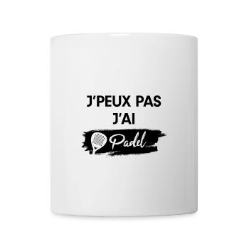 J'peux pas j'ai Padel noir - Mug blanc - blanc - Devant