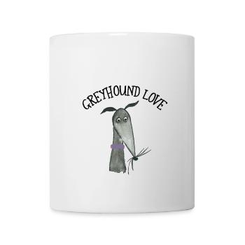 Greyhound Love schwarzer Greyhound - Tasse - Weiß - Vorne