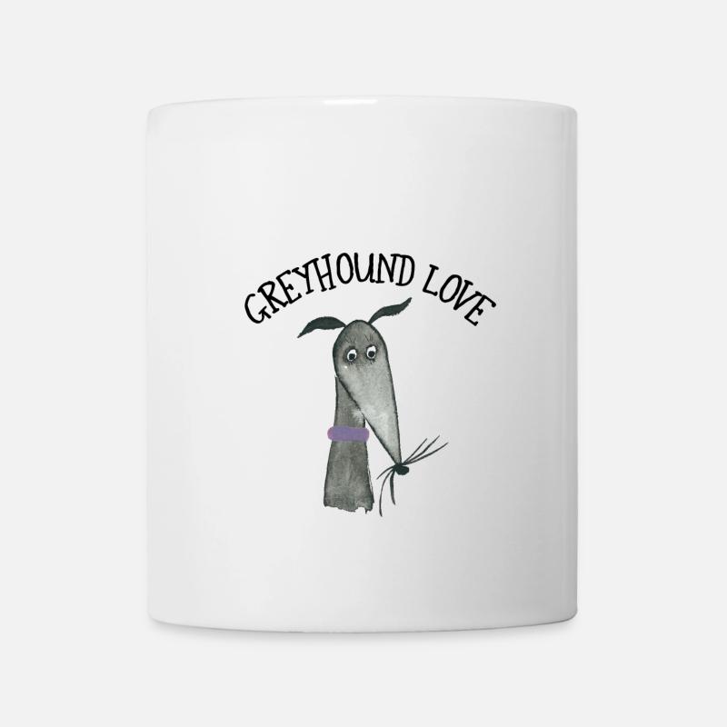 Greyhound Love schwarzer Greyhound - Tasse - Weiß