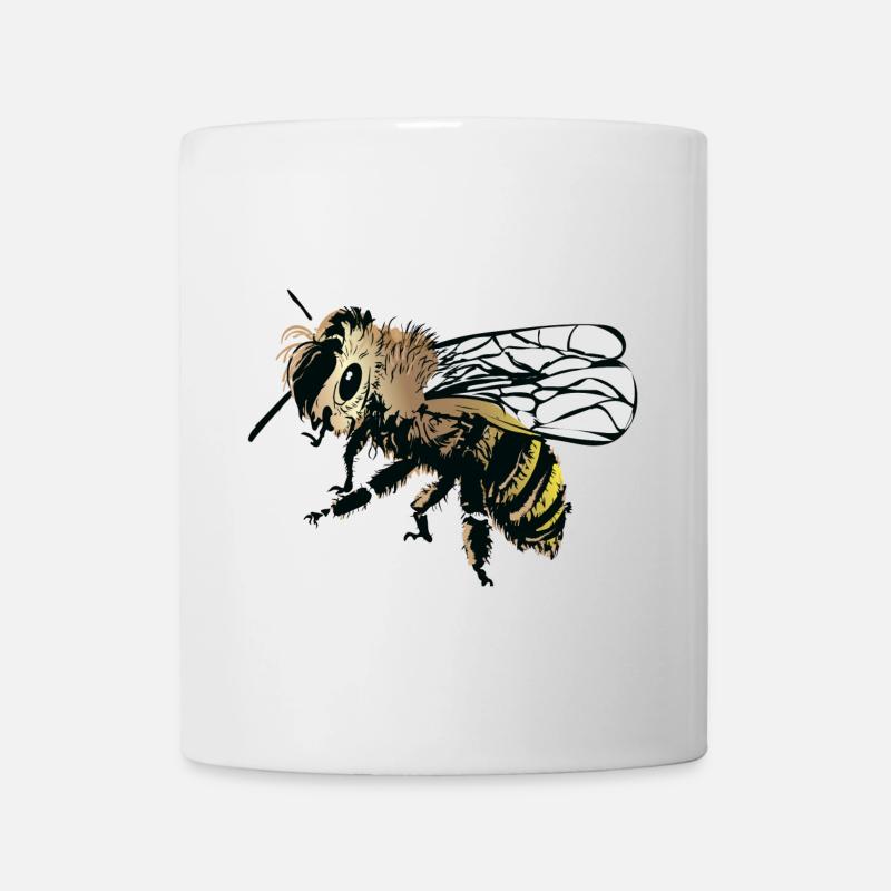 Stylized honey bee illustration - Mug - white