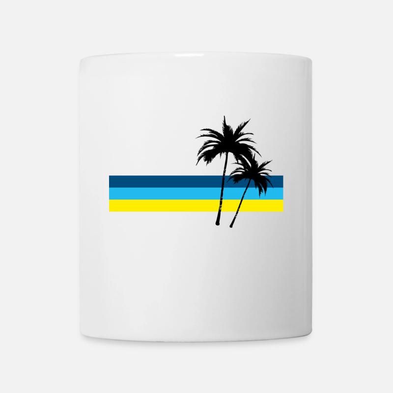 Palmen - Tasse - Weiß