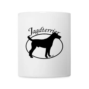 Jagdterrier mit ovalem Rand - Tasse - Weiß - Vorne