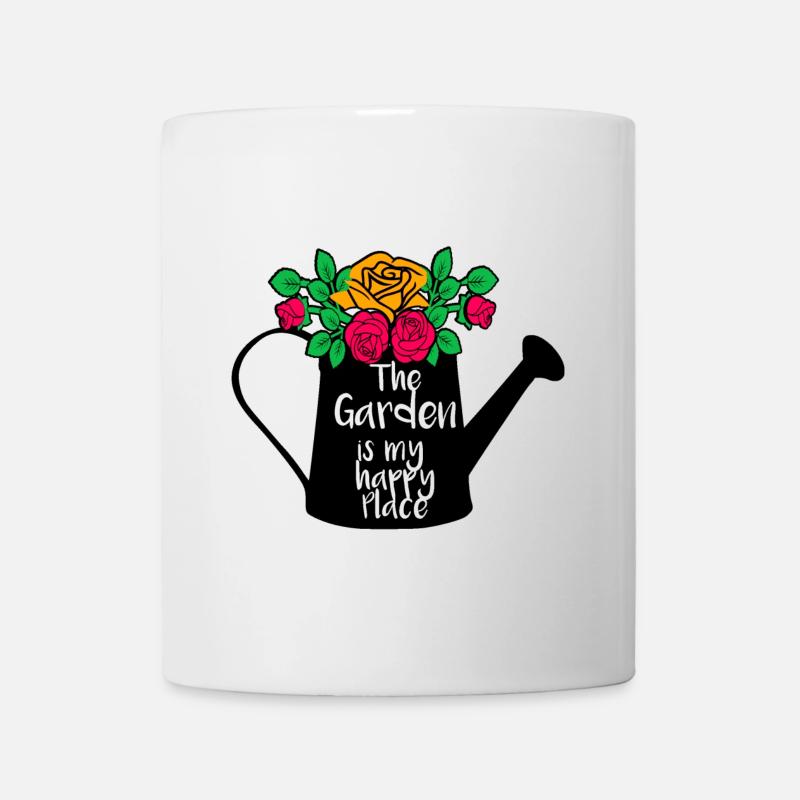 Der Garten ist mein glücklicher Ort - Tasse - Weiß