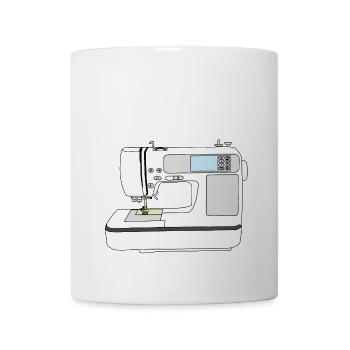 Sketchnote sewing machine - Mug - white - Front