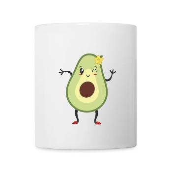Girl avocado with flower in her hair - Mug - white - Front